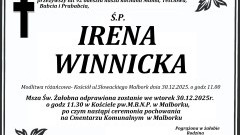 Zmarła Irena Winnicka. Miała 92 lata.