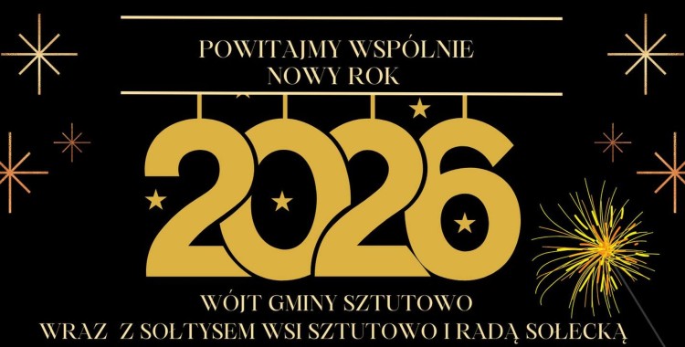 Sylwester pod chmurką w Sztutowie i wspólne powitanie Nowego 2026 Roku.