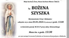 Zmarła Bożena Szyszka. Miała 68 lat.