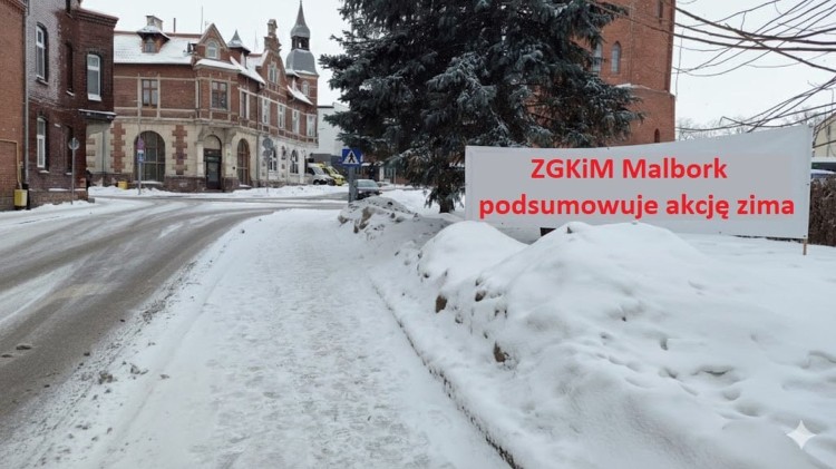 Zimowe utrzymanie dróg w Malborku - ZGKiM podsumowuje działania i skalę prac.
