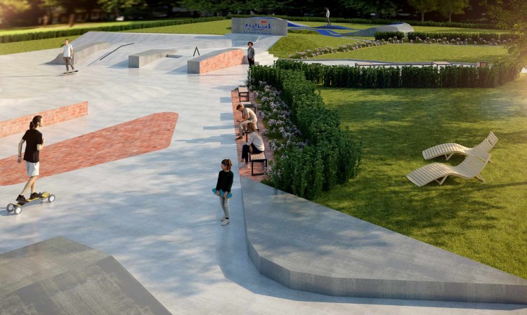 Malbork otrzyma dotację na budowę pumptracka i skate parku przy ul. Kwiatkowskiego.