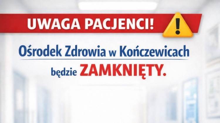 Remont w Ośrodku Zdrowia w Kończewicach – pacjenci skorzystają z innych placówek.