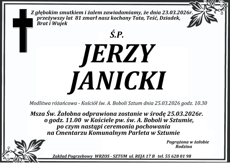 Zmarł Jerzy Janicki. Miał 81 lat.