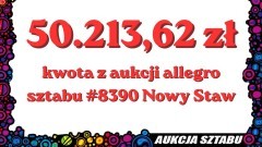 Nowy Staw dla WOŚP - ponad 50 tys. zł z internetowych aukcji.