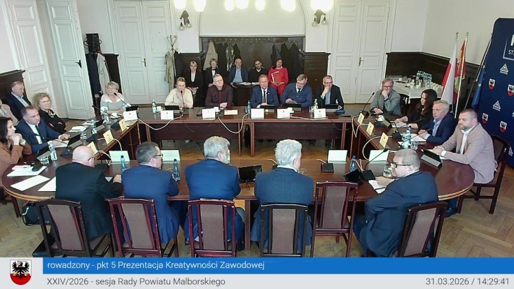XXIV sesja Rady Powiatu Malborskiego. Zobacz wideo 31.03.2026