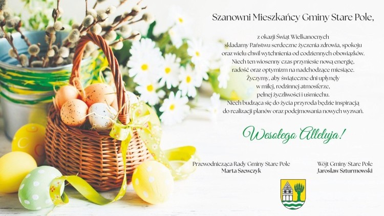 Wielkanocne życzenia dla mieszkańców Gminy Stare Pole.