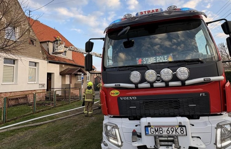 Pożar dachu budynku i mieszkania, uwięzione ptaki – raport malborskich służb mundurowych.
