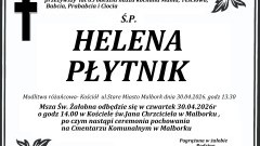 Zmarła Helena Płytnik. Miała 85 lat.