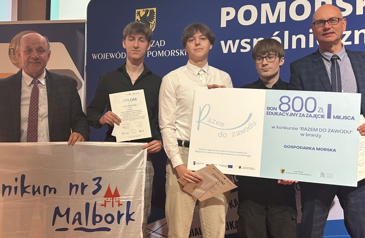 Razem do zawodu 2026 - potrójny sukces uczniów Technikum nr 3 w Malborku.