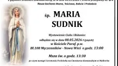 Zmarła Maria Sudnik. Miała 84 lata.