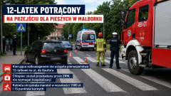 12-latek potrącony na przejściu dla pieszych w Malborku.