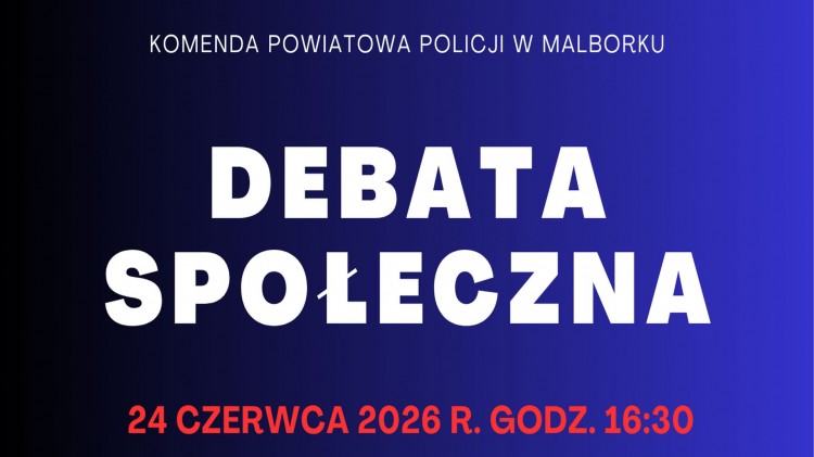 Debata o bezpieczeństwie w Malborku. Policja zaprasza mieszkańców na otwarte spotkanie w Szkole Łacińskiej