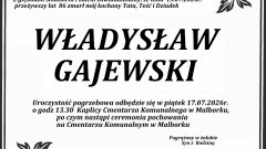 Zmarł Władysław Gajewski. Miał 86 lat.