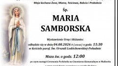 Zmarła Maria Samborska. Miała 73 lata.