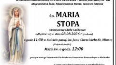 Zmarła Maria Stopa. Miała 68 lat.