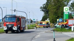 Zderzenie ciężarówki z osobówką na DK22 w Malborku. Kobieta trafiła do szpitala