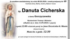 Zmarła Danuta Cicherska. Miała 69 lat.