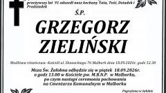 Zmarł Grzegorz Zieliński. Miał 91 lat.