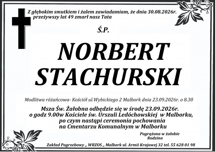 Zmarł Norbert Stachurski. Miał 49 lat