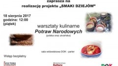 Dzierzgoń : Zapraszamy na warsztaty kulinarne potraw narodowych - 18.08.2017