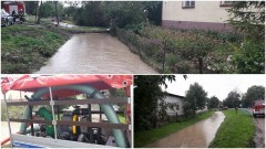 Gmina Dzierzgoń: Zagrożenie powodziowe w Jasnej i Bągarcie. Walka z żywiołem strażaków z czterech komend powiatowych! - 18.09.2017 