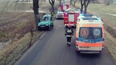 Śmiertelny wypadek w Złotowie. Samochód uderzył w drzewo, zginął pasażer. Weekendowy raport malborskich służb mundurowych – 18.12.2017