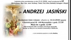 Zmarł Andrzej Jasiński. Żył 60 lat.