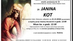 Zmarła Janina Kot. Żyła 91 lat.