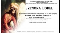 Zmarła Zenona Bobel. Żyła 87 lat.