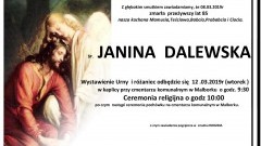 Zmarła Janina Dalewska. Żyła 85 lat.