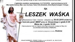 Zmarł Leszek Waśka. Żył 63 lata.