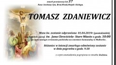 Zmarł Tomasz Zdaniewicz. Żył 37 lat.