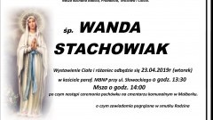 Zmarła Wanda Stachowiak. Żyła 92 lata.