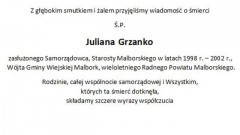 Zarząd, Radni oraz Pracownicy Starostwa Powiatowego w Malborku składają kondolencje.