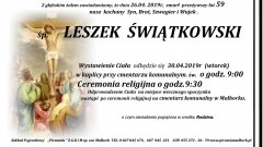 Zmarł Leszek Świątkowski. Żył 59 lat.