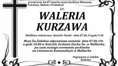 Zmarła Waleria Kurzawa. Żyła 87 lat