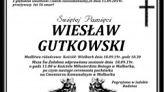 Zmarł Wiesław Gutkowski. Żył 56 lat