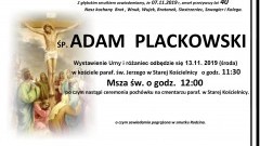 Zmarł Adam Plackowski. Żył 40 lat.