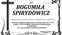 Zmarła Bogumiła Spirydowicz. Żyła 88 lat