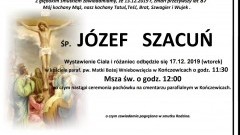 Zmarł Józef Szacuń. Żył 87 lat.