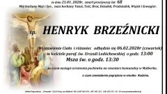 Zmarł Henryk Brzeźnicki. Żył 68 lat.