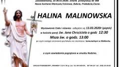 Zmarła Halina Malinowska. Żyła 88 lat.