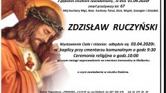 Zmarł Zdzisław Ruczyński. Żył 67 lat.