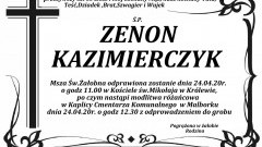 Zmarł Zenon Kazimierczyk. Żył 60 lat.