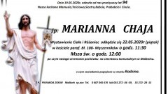 Zmarła Marianna Chaja. Żyła 94 lata.