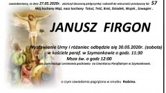 Zmarł Janusz Firgon. Żył 57 lat.