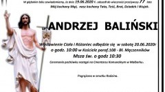 Zmarł Andrzej Baliński. Żył 77 lat.