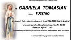 Zmarła Gabriela Tomasiak. Żyła 74 lata.