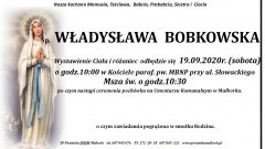 Zmarła Władysława Bobkowska. Żyła 82 lata.