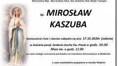 Zmarł Mirosław Kaszuba. Żył 65 lat.